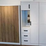 wood grain & white decor paper for wardrobe